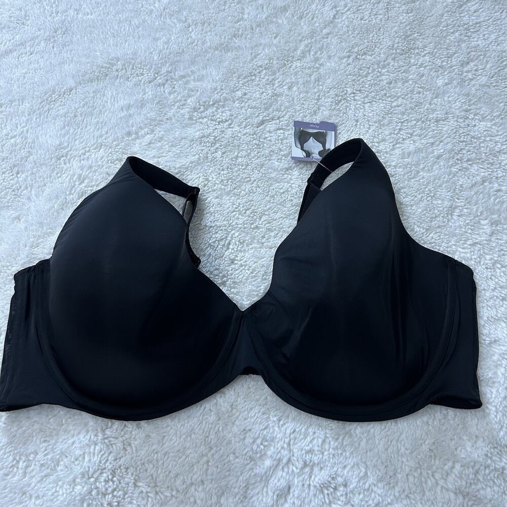 Catherines Intimates Womens Plus 54DDD Uplifting Plunge Bra Black Sexy Casual